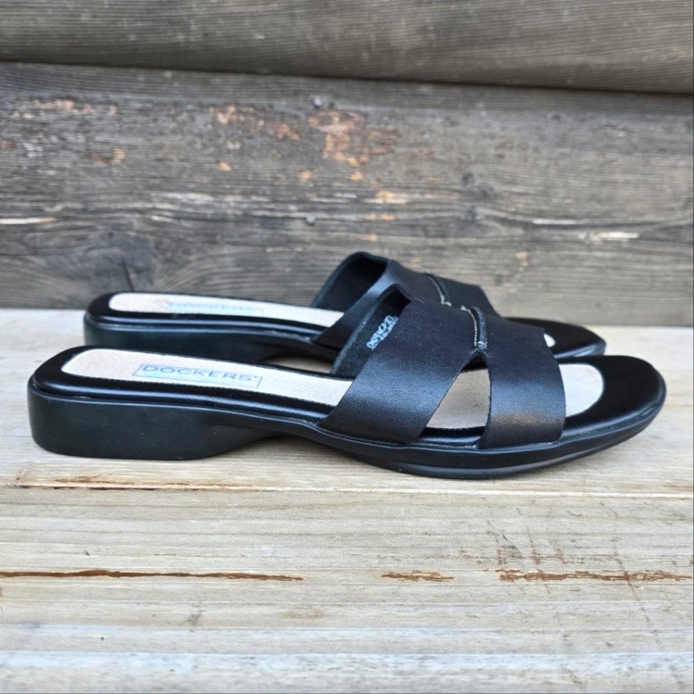Dockers Rachel Y2K Classic Minimalist  Double Band Comfort Slide Sandal 7M - Picture 8 of 15